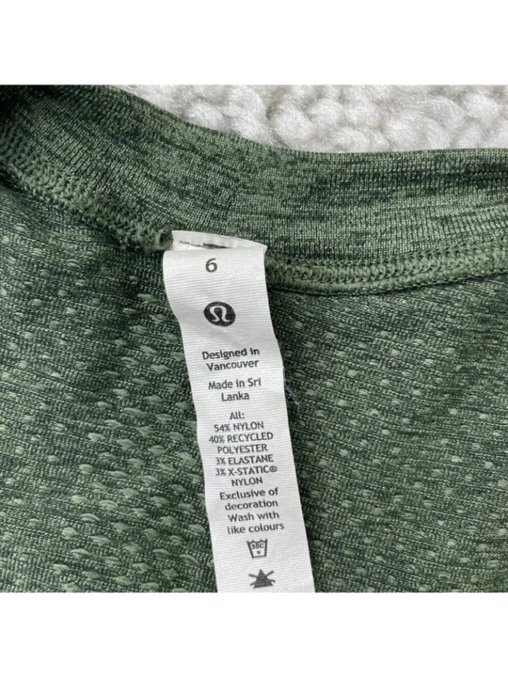 Lululemon Swiftly Tech Long Sleeve Shirt Rainforest Green Heathered Womens 6